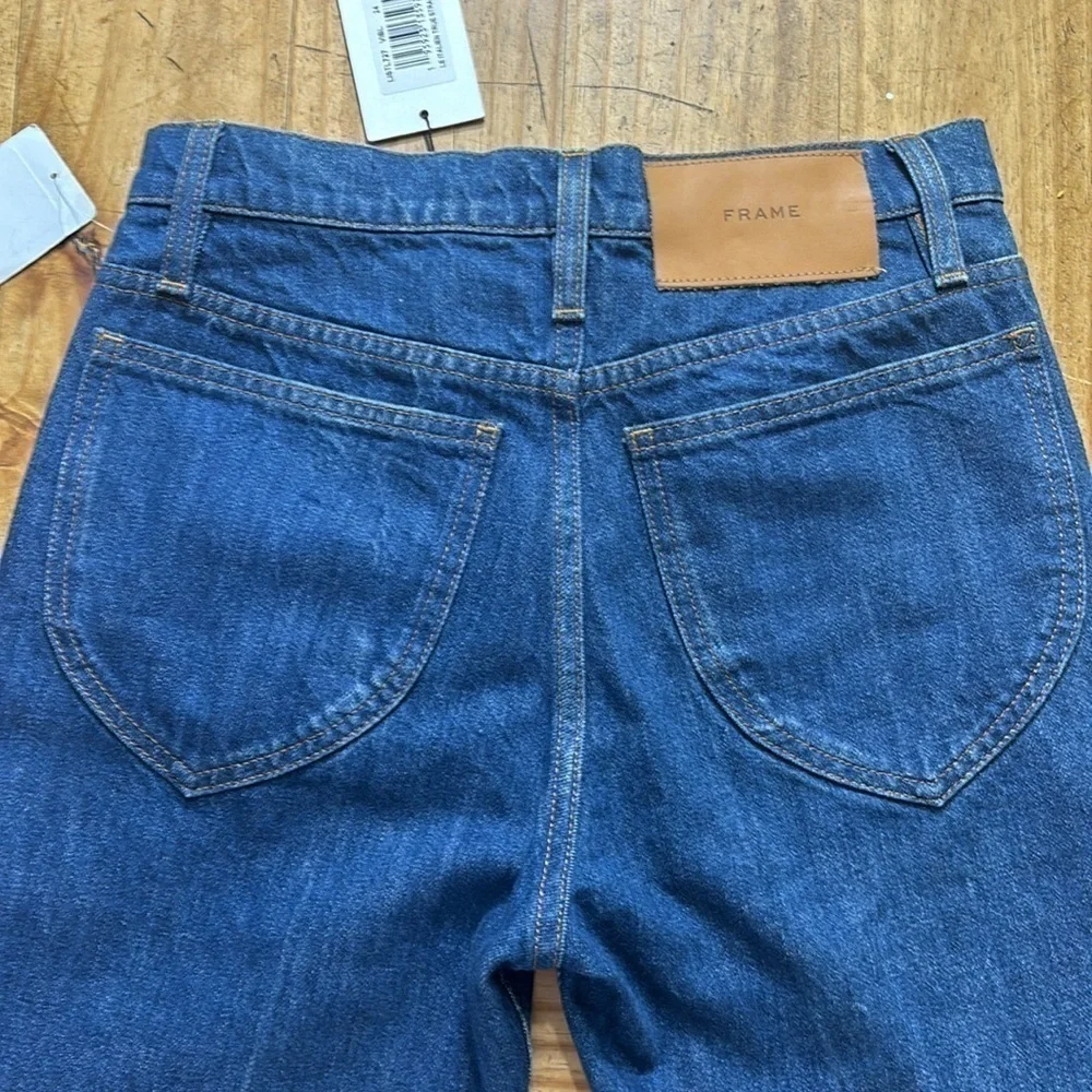 NWT Frame Le Italien Straight Jean in Vintage Blue 24 - Picture 7 of 16